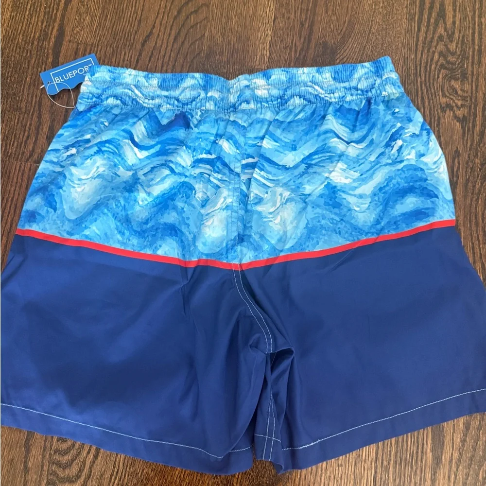 Blueport by Le Club Mens Swim Trunk Horizon Blue